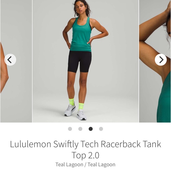 Lululemon Swiftly Tech Racerback Tank Top 2.0 Teal Lagoon / Teal Lagoon Sz 10 - Picture 11 of 13